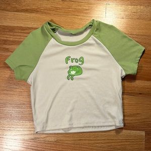 Frog cropped T-shirt, brand new